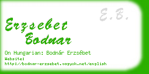 erzsebet bodnar business card