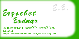 erzsebet bodnar business card